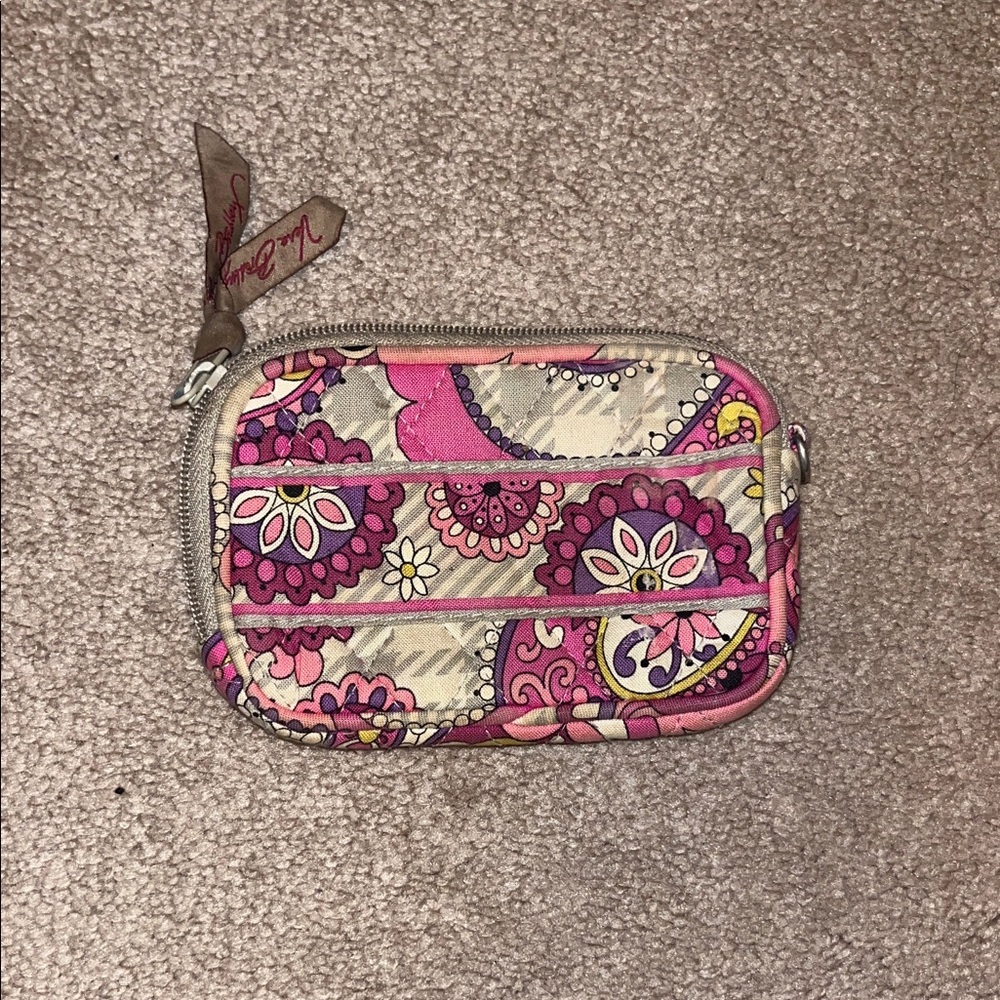 Vera Bradley Pink and Cream Floral Patterned Coin Purse